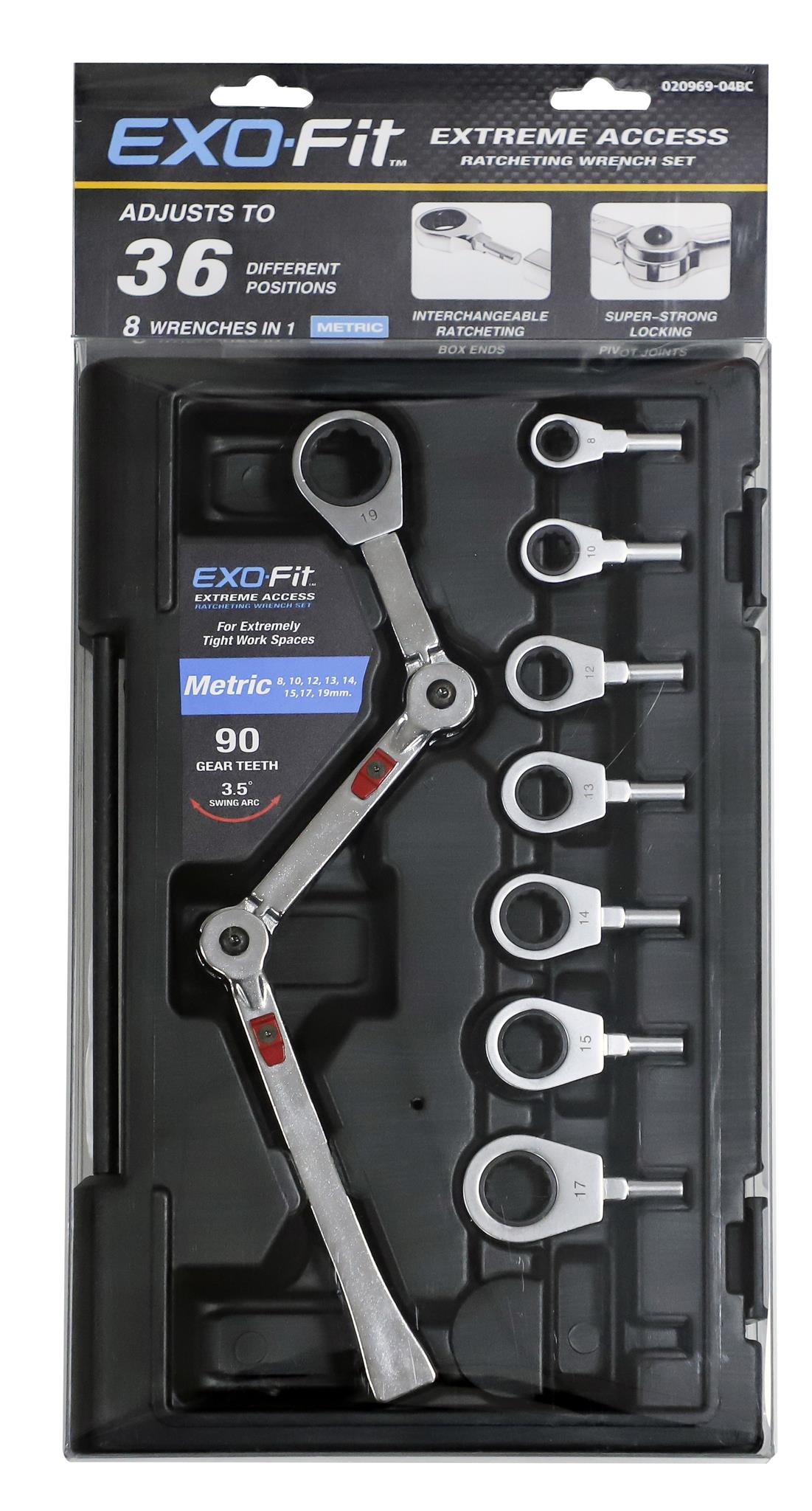 9PC EXTREME ACCESS RATCHETING WRENCH(METRIC)