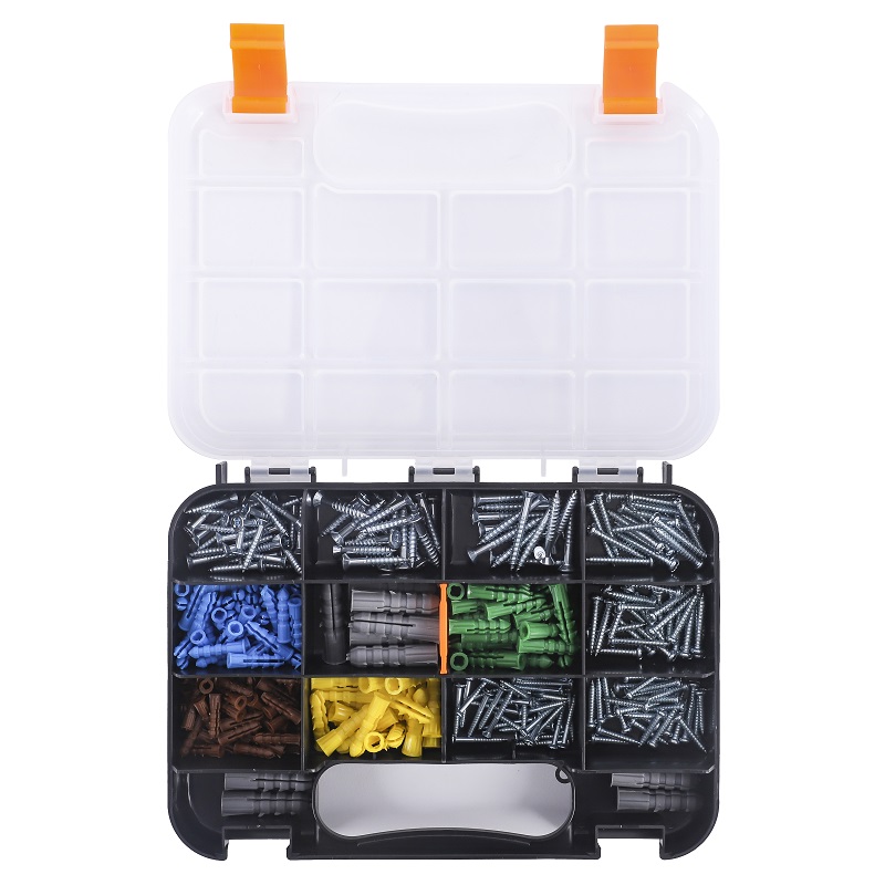 350PC PLASTIC DRYWALL WALL ANCHORS KIT W/ SCREWS