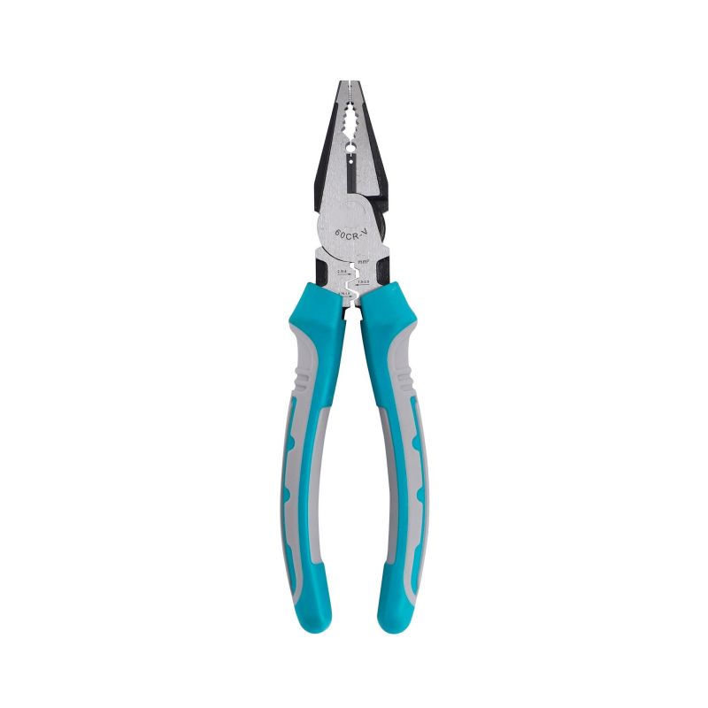 MULTI-FUNCTION LEVERAGE PLIERS, 8.5” COMBINATION PLIERS/7” LONG NOSE PLIERS/6” DIAGONAL CUTTING PLIERS, WITH TWO COLORS TPR INJECTION HANDLE