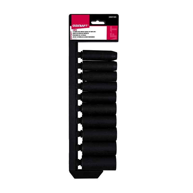 10PC 1/2 DRIVE DEEP IMPACT SOCKET SET METRIC