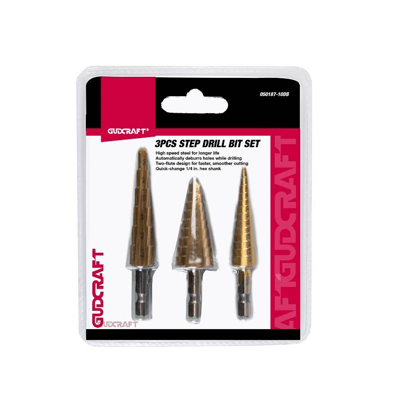 3PC STEP DRILLS BIT SET