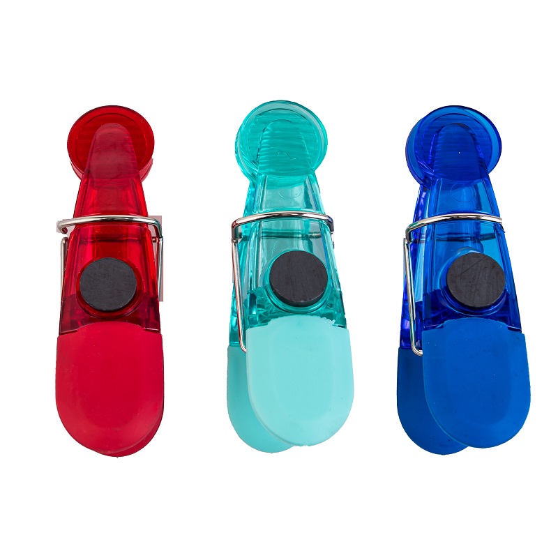 3-IN TRANSLUCENT PLASTIC MULTI-COLOR CLIPS