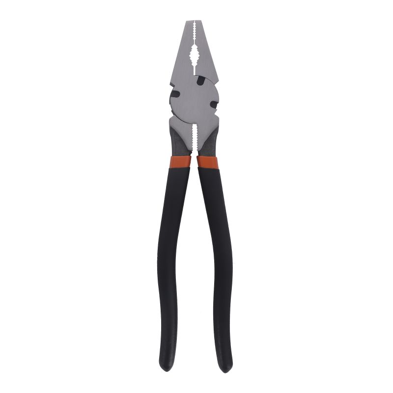 10” HEAVY TYPE FENCING PLIERS, FOR TWISTING AND CUTTING WIRES, CLAMPING SCREWS