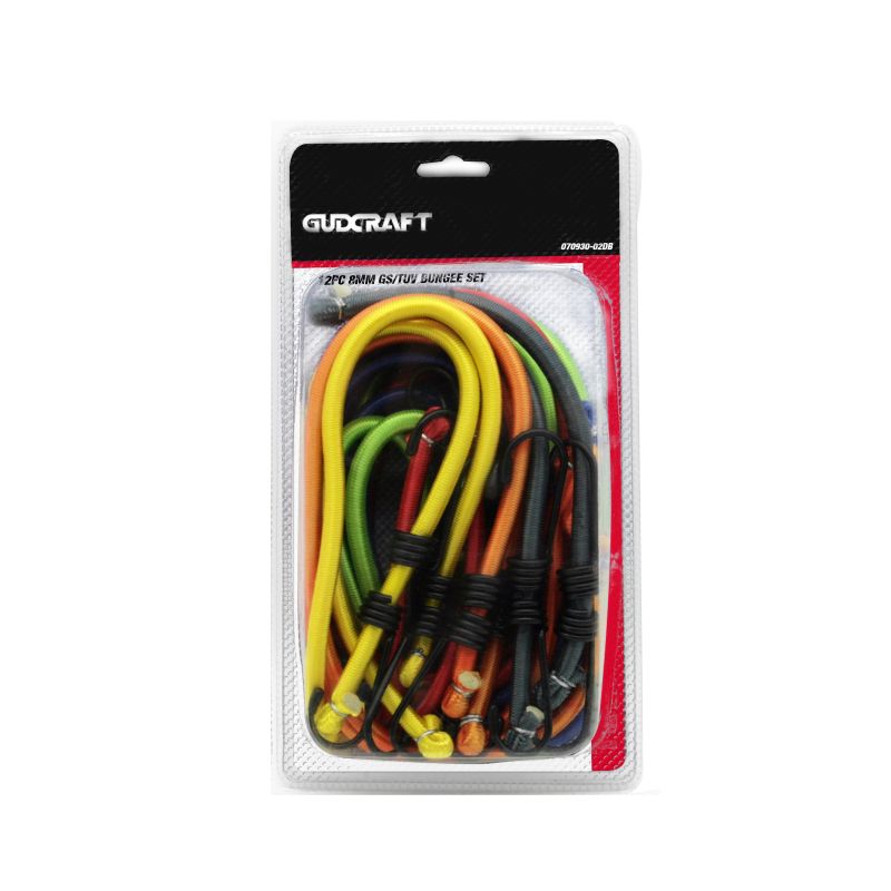 12PC 8MM GS/TUV BUNGEE SET,DIFFERENT COLORS,RUBBER
