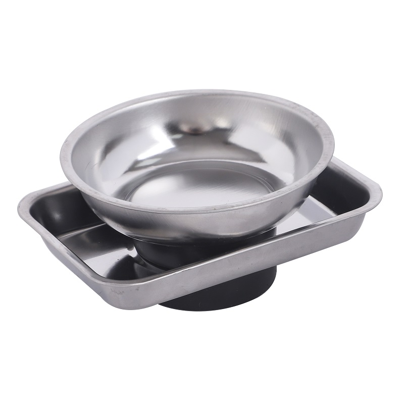 2PC MAGNETIC BOWL METAL TRAY