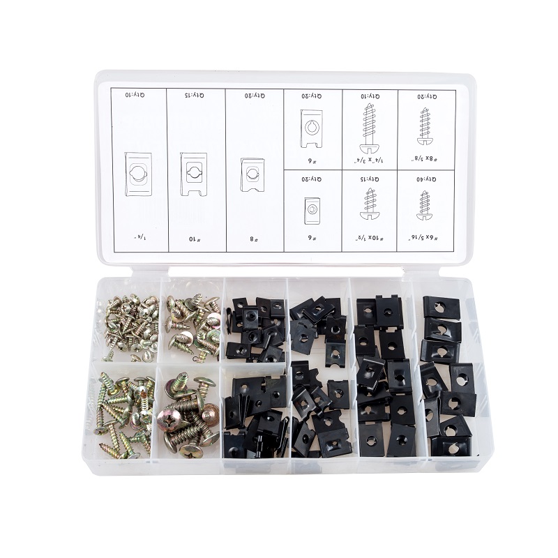 170PC U-CLIP AND SCREW ASSORTMENT
