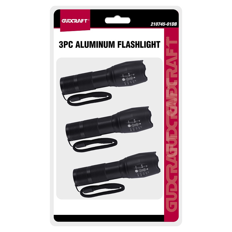 Energizer Flashlight Set: 3PC 250 Lumens LED, AAA Included