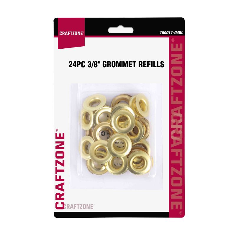 24PC 3/8&Prime; GROMMET REFILLS, RUSTPROOF SOLID BRASS