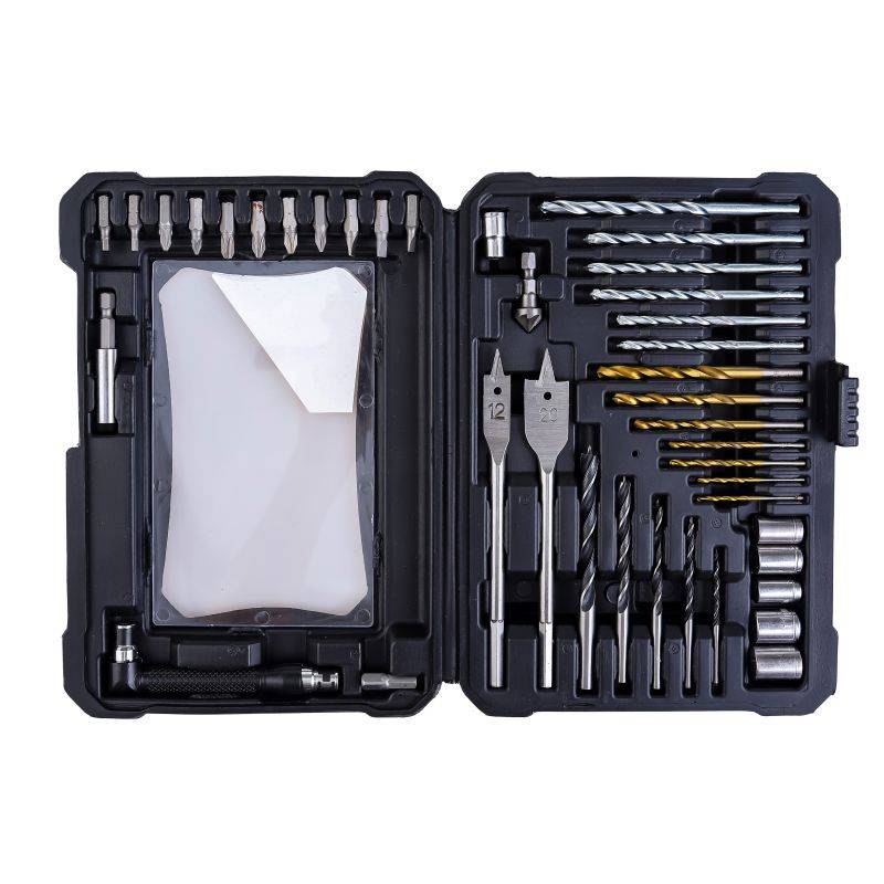 41PC DRILLS & BITS SET, HSS+CRV+CARBON STEEL