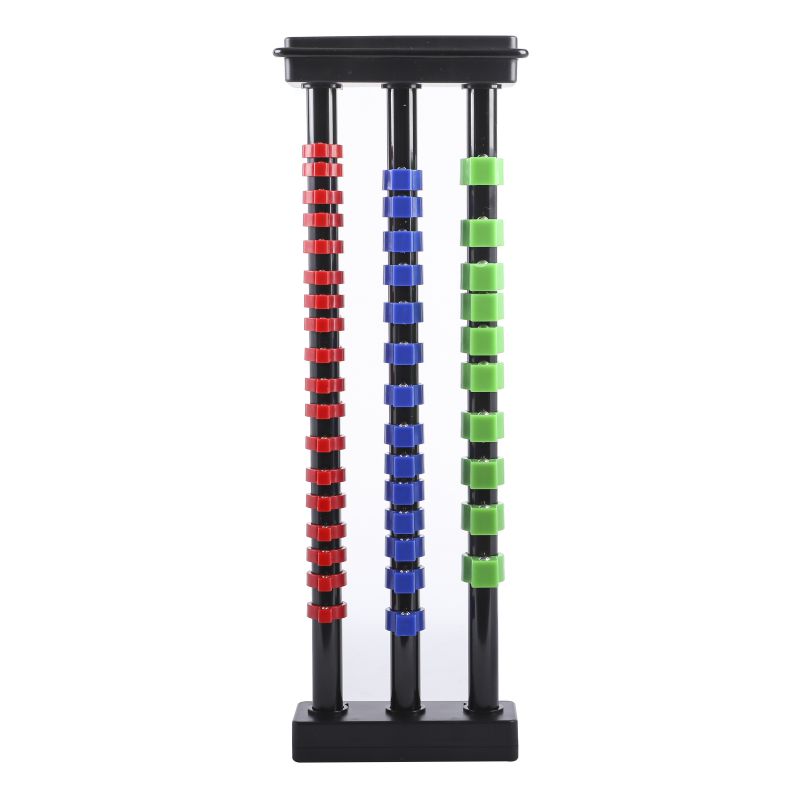 42PC 3 IN 1 ALUMINIUM SOCKET ORGANIZER, 1/4-INCH X 18 CLIPS (RED), 3/8-INCH X 14 CLIPS (BLUE), 1/2-INCH x 10 CLIPS (GREEN)