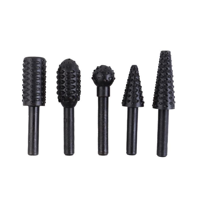 5PC 6MM ROTARY RASP SET, SHANK WOOD CARVING DRILL BITS