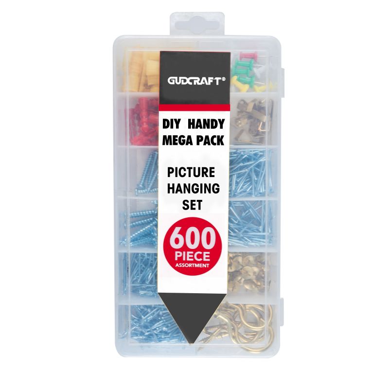 600PC HARDWARE ASSORTMENT,INCLUDE CUP HOOK,PICTURE HANGER,THUMB TACK,PUSH PIN,PUSH PIN.ETC
