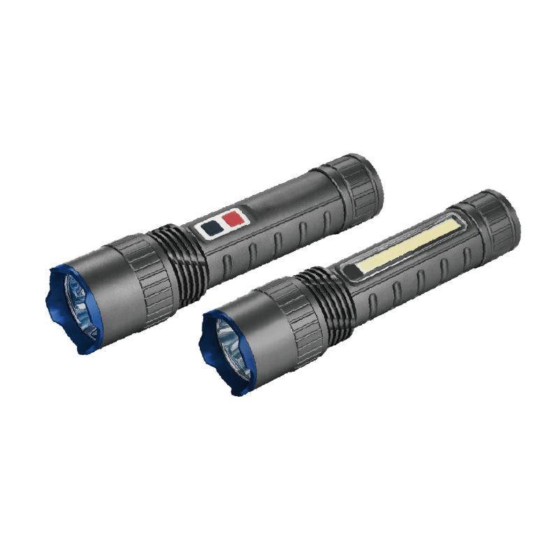 Rechargeable Crank Flashlight: Super Bright LED, White/Red/UV