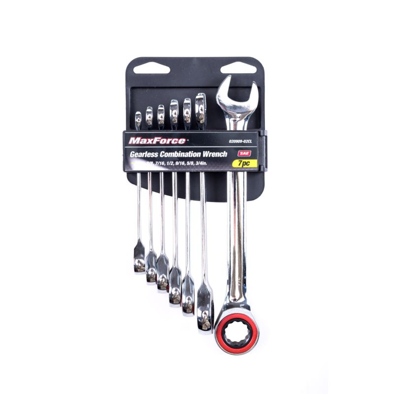 GEARLESS COMBINATION WRENCH SET, SAE, METRIC,PATENTED GEAELESS TECHNOLOGY,CR-V