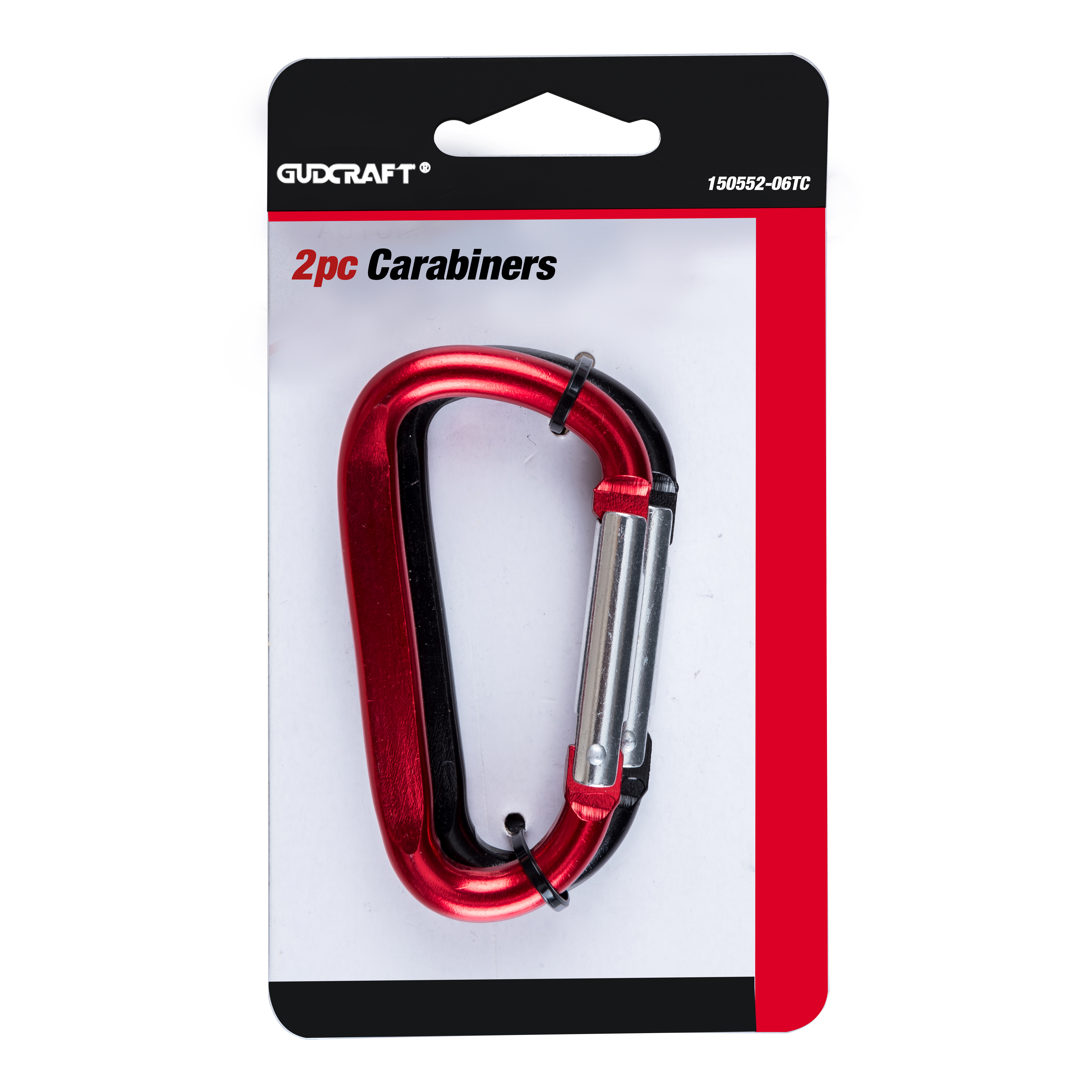 2PC 3-INCH ALUMINUM CARABINER SET