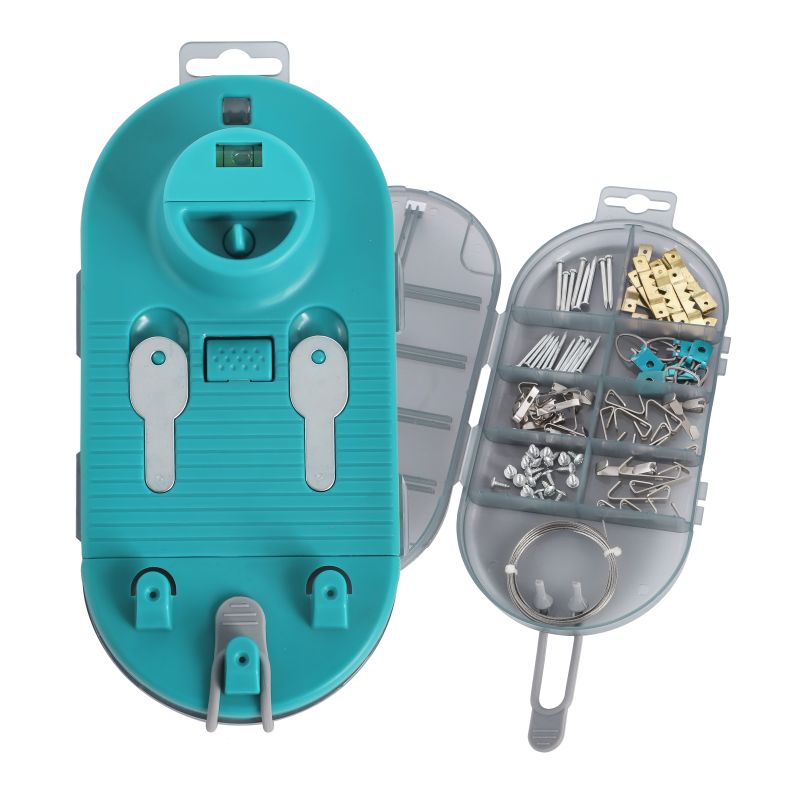 ALL IN ONE PICTURE HANGING & LEVELING TOOL, WITH A HARD CARRY CASE