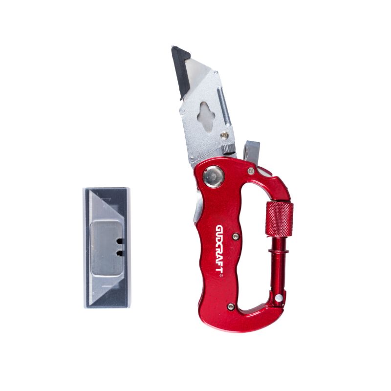 CARABINER MULTITOOL KNIFE WITH FIVE BLADES,REPLACEMENT BLADES INCLUDED,FOLDABLE