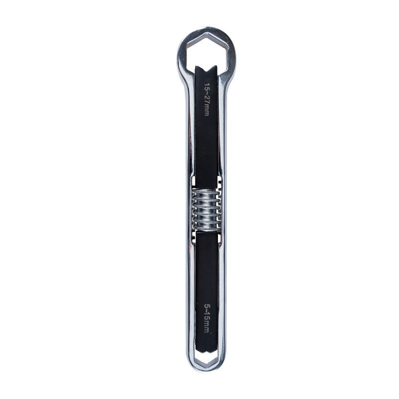 DOUBLE ADJUSTABLE WRENCH, SIZE:5-15MM,15-27MM,CARBON STEEL