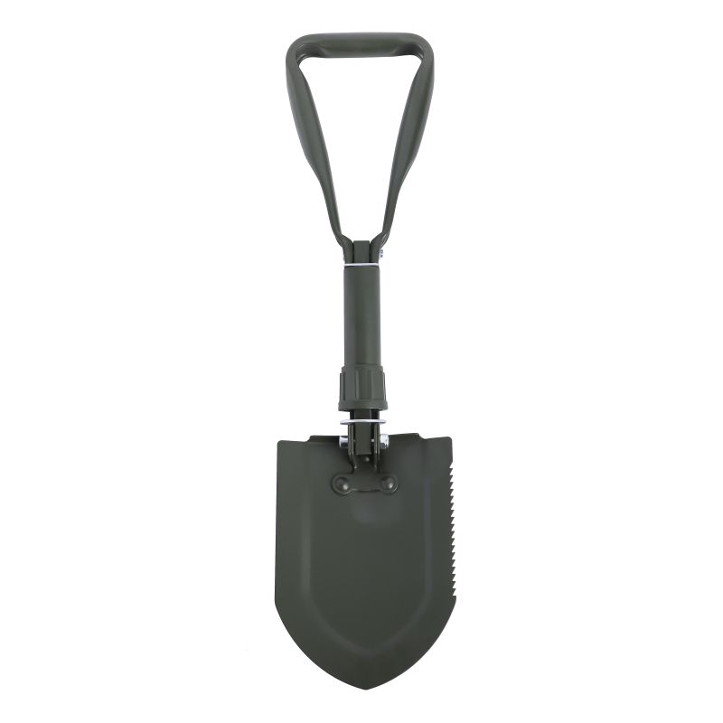FOLDING CAMPING SHOVEL, TRI-FOLD HANDLE SHOVEL WITH COVER, SMALL SIZE