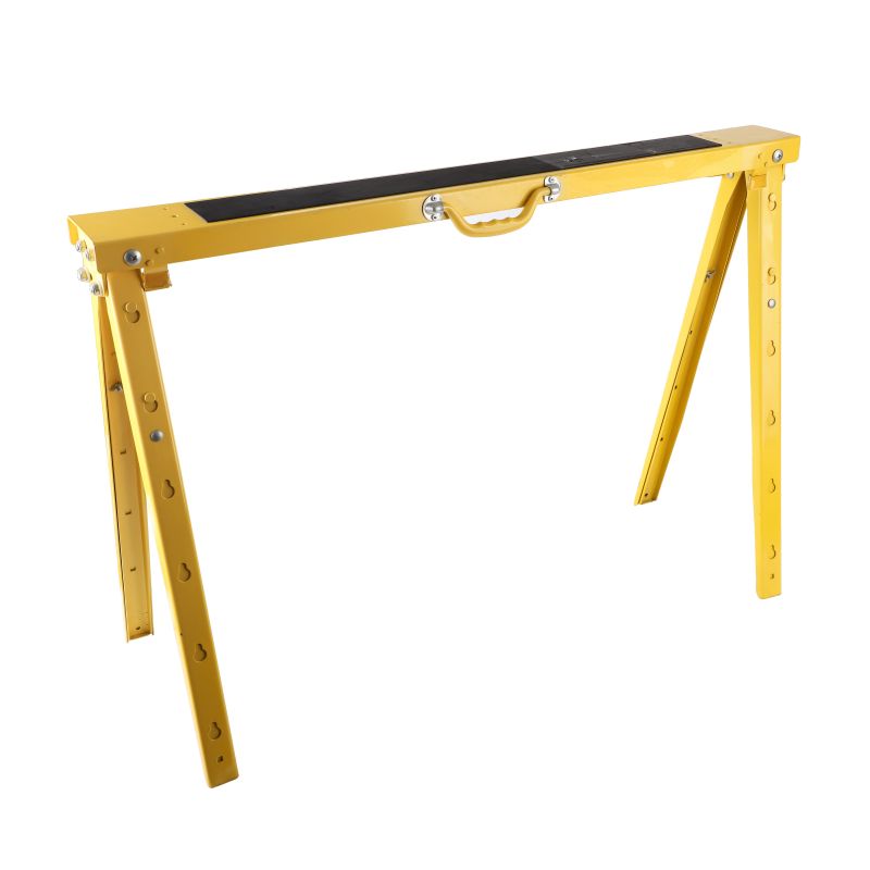 FOLDING STEEL ADJUSTABLE SAWHORSE, ADJUSTABLE HEIGHT: 25.6&rdquo;-41&rdquo;