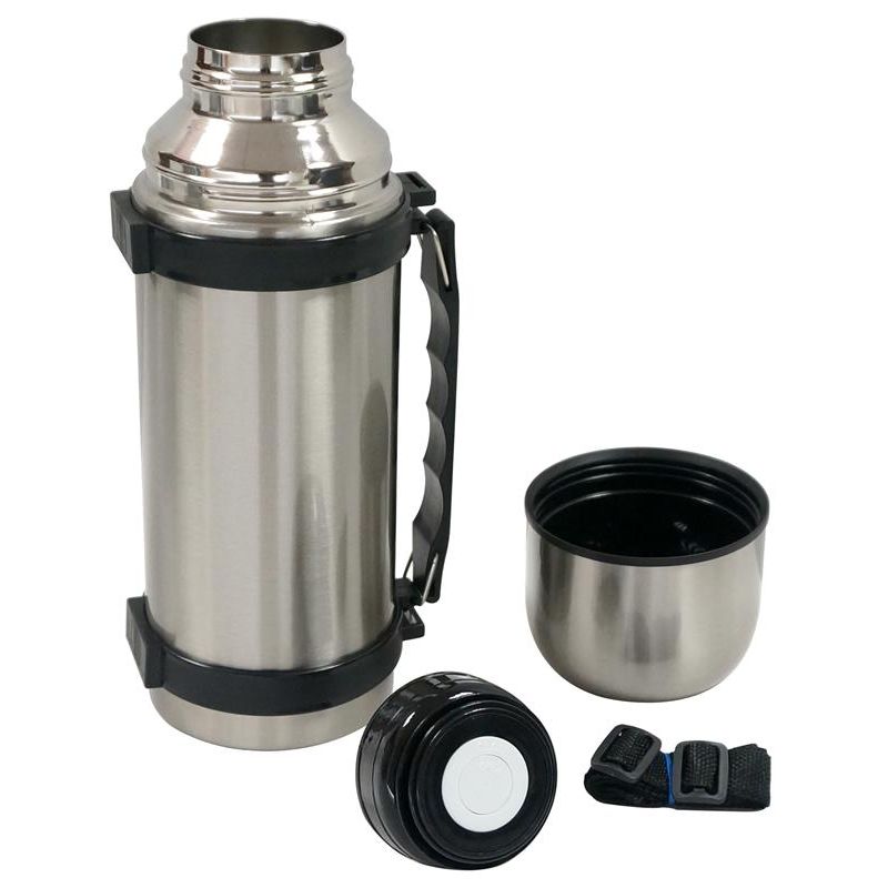 METAL THERMOS 1.2 LT, STAINLESS STEEL, WITH HAND ROPE