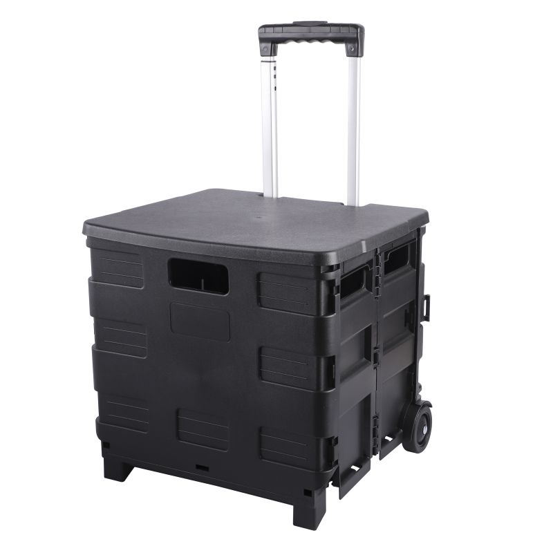 PLASTIC COLLAPSIBLE HAND CRATE WITH WHEELS, LIGHT WEIGHT, SMALL(WITHOUT LID)/MIDDLE/LARGE SIZE