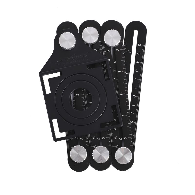 SINGLE-END SIX FOLD RULER TILE HOLE LOCATOR, ALUMINIUM ALLOY