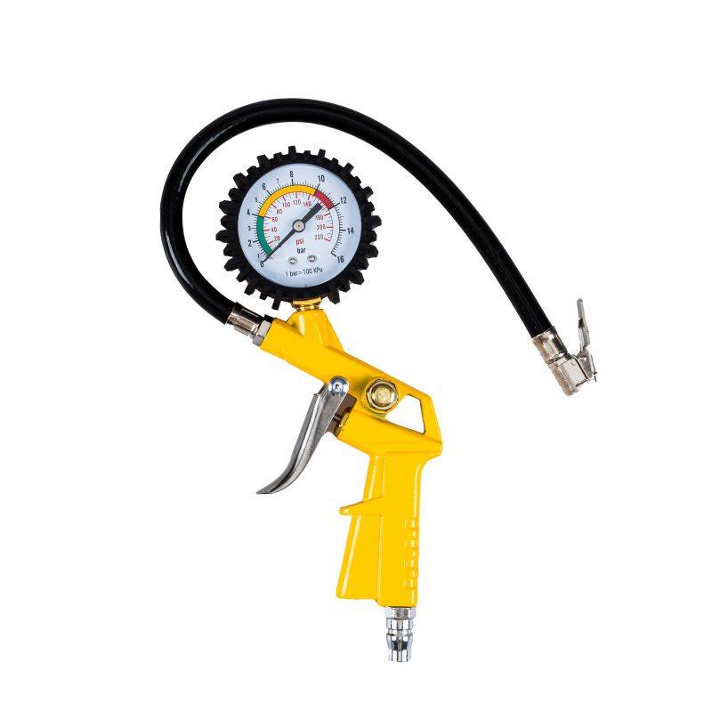 TIRE INFLATOR GUN, 10-140 PSI, TESTING TIRE PRESSURE, DEFLATING AND INFLATING TIRE