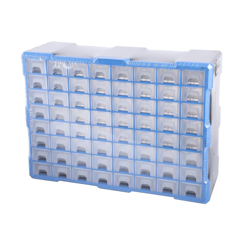 TOOL BOX ORGANIZER WITH 64 SMALL DRAWERS, SIZE: 20.5*14.8*6.3&rdquo;(52*37.5*16CM), SMALL DRAWER SIZE:6.1*2.2*1.5&rdquo; (15.5*5.5*3.8CM)