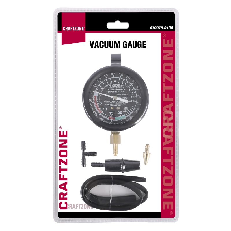 VACUUM GAUGE, 4&rdquo; DIAL FACE