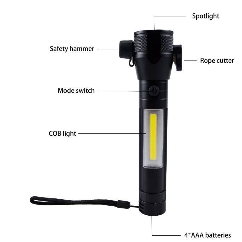 Best Headlamp: Emergency Hammer Light & Belt Cutter Combo